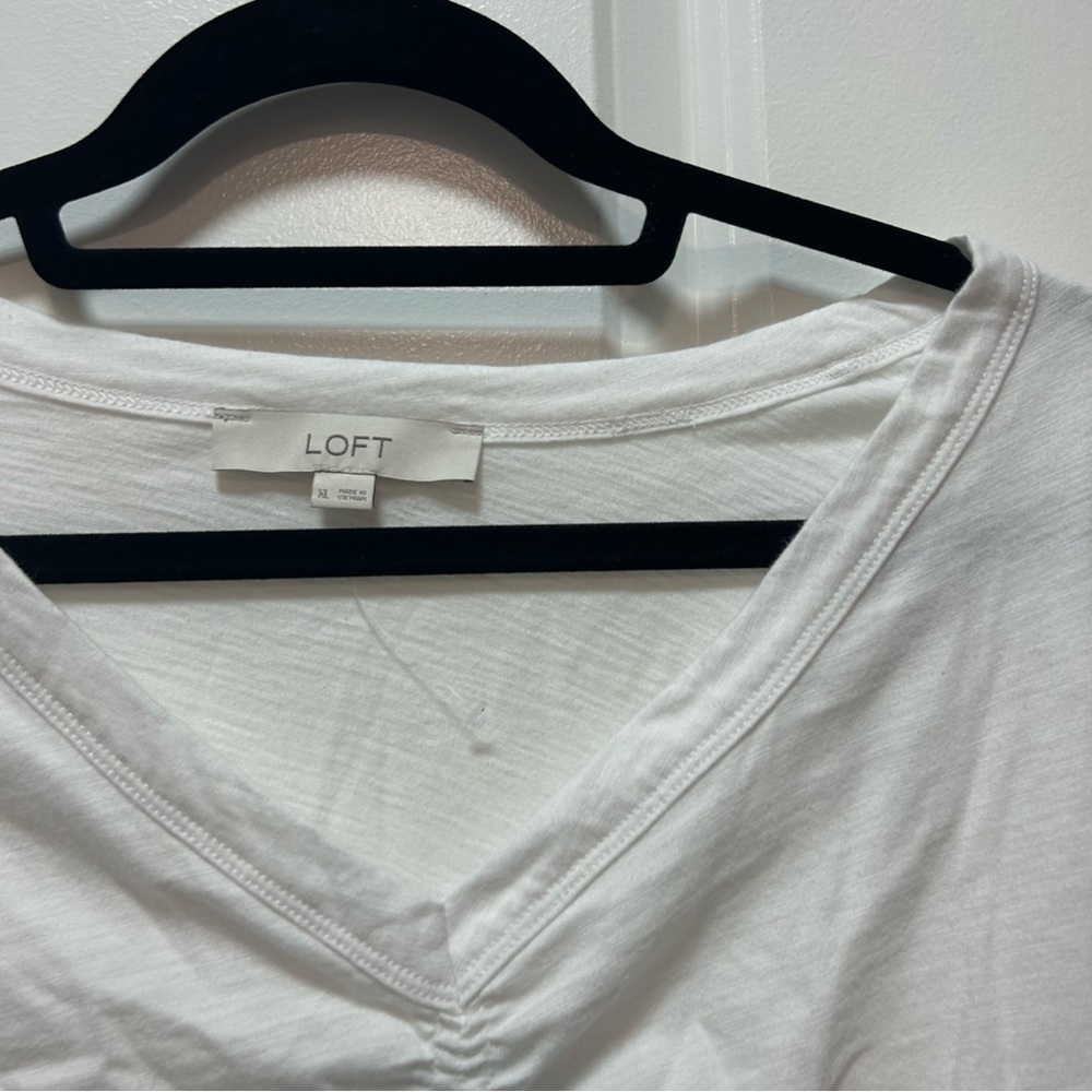 LOFT Women's Classic White Long Sleeve Top - Picture 5 of 9